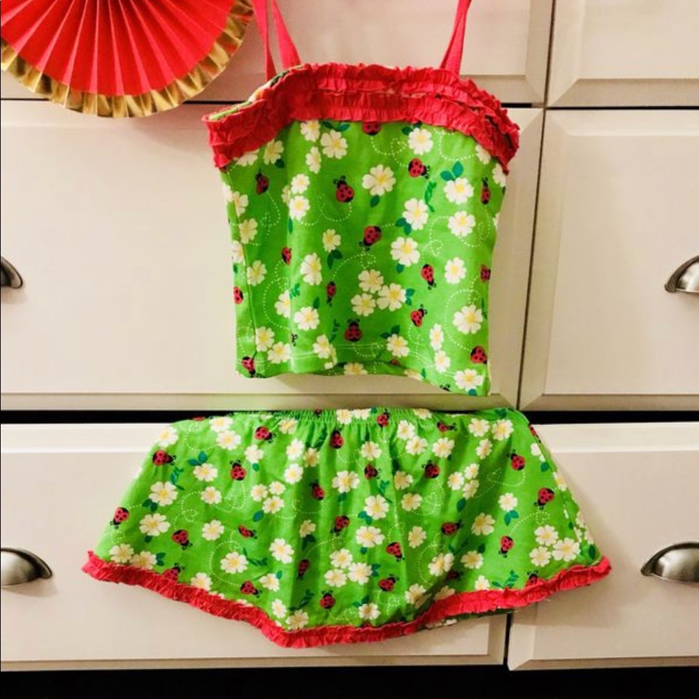 Toddler Girl Lady Bug Outfit Set